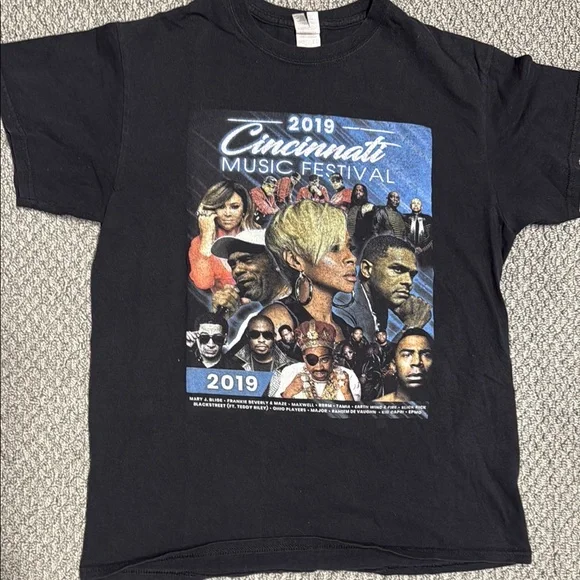 2019 Cincinnati Music Festival Rap T-Shirt - Picture 1 of 5